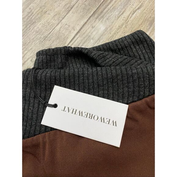 WeWoreWhat Brown Twill Wide Leg Low Rise Pants Trousers Womens Sz S 33” Inseam - Picture 6 of 8